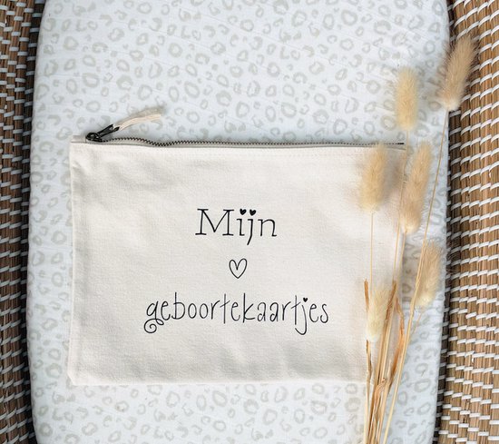 Bewaaretui | Organizer | Mijn geboortekaartjes | Etui | Luiertas | Mommybag | Baby | Opbergtas | Katoen | Naturel | Kraamcadeau | Feestdagen | Cadeau | Geboorte van Studio Circus