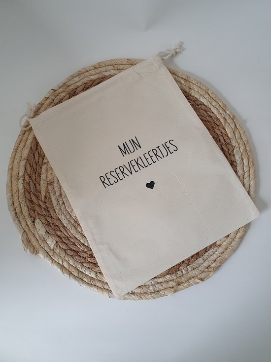 Bewaarzak katoen | Mijn reserve kleertjes | Kraamcadeau | Babycadeau | Zwangerschap van Cottonbaby