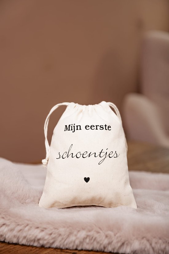 Bewaarzakje mijn eerste schoentjes - leuk kraamcadeau of babyshowercadeau - verrassing - orgineel cadeau voor kraamweek - Herinneringen bewaren van $