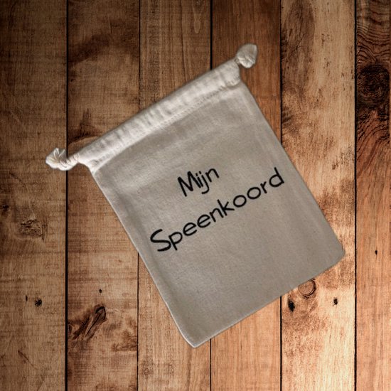 Bewaarzakje voor speenkoord met tekst 'Mijn Speenkoord' | Gepersonaliseerd