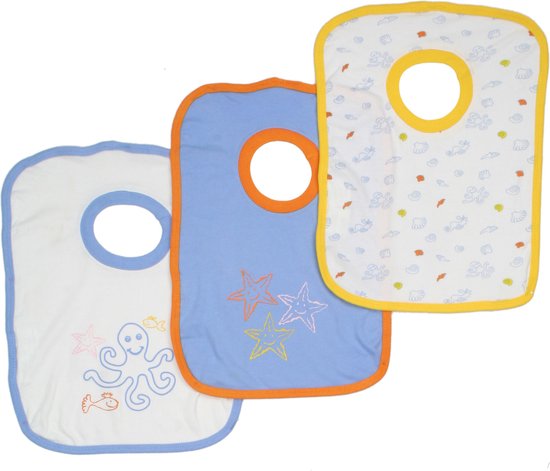 Bianco Blu Babies Slabber - 3 stuks - Blauw van Bianco Blu