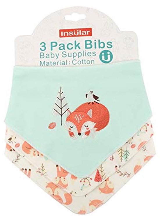 Bib Baby Soft Cotton Spit Cloth Triangle Scarf Unisex Maternity Gift for Baby Newborn (Random Pattern) van Merkloos