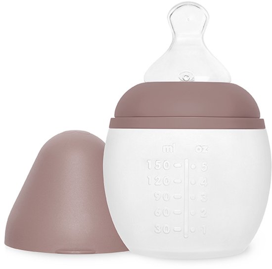 Bib rond babyfles - 150ml / roze
