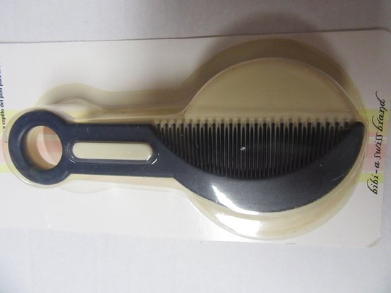 Bibi baby kam en haarborstel  , beige / marine van Bibi