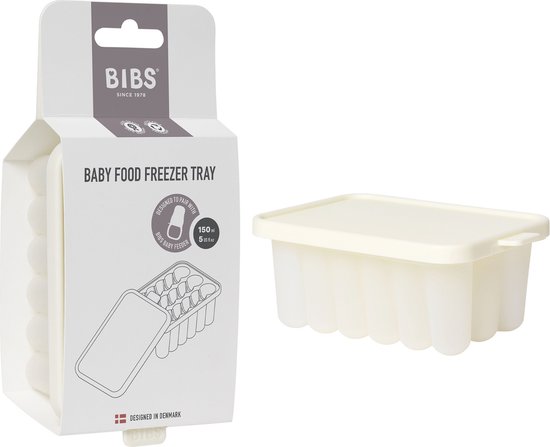 BIBS Babyvoeding Voedselbakje voor Eenvoudige Opslag, Compatibel met BIBS Voedsel Feeder, Lekvrij, Siliconen Bodem, Inclusief Deksel, BPA-vrij - Ideaal voor Moedermelk, Purees, Smoothies - Ivory van Merkloos