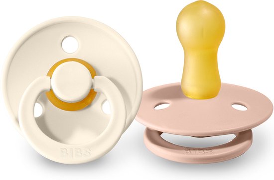 BiBS - Colour Collection - Stage 3 Fopspeen - 18+ maanden - 2 stuks - Ivory / Blush van Bibs