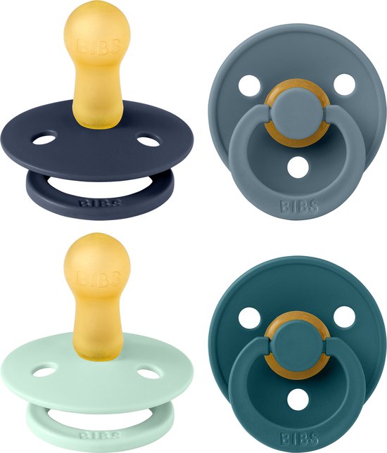 BIBS Colour Fopspeen - 6-18 mnd - 4-pack - Deep Space/Petrol/Nordic Mint/Forest Lake