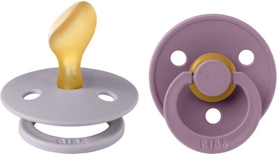 BIBS - Colour Fopspeen - Anatomisch - Stage 2 - Grey/Mauve - Duopack van BIBS