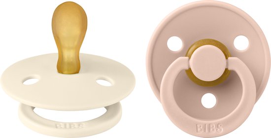 BIBS - Colour Fopspeen - Symmetrisch - Maat 1 - Ivory/Blush - Duopack van Bibs