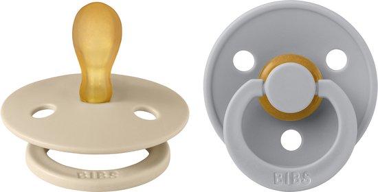 BIBS - Colour Fopspeen - Symmetrisch - Maat 1 - Vanilla/Cloud - Duopack van Bibs