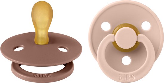 BIBS - Colour Fopspeen - Symmetrisch - Maat 1 - Woodchuck/Blush - Duopack van Bibs