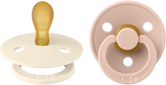 BIBS - Colour Fopspeen - Symmetrisch - Maat 2 - Ivory/Blush - Duopack van Merkloos