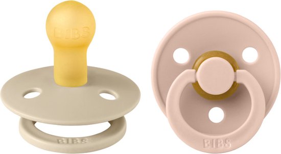 BiBS - Colour Pacifier - Maat 2 - Fopspeen - 2 stuks - Vanilla / Blush van Bibs