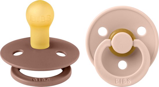 BiBS - Colour Pacifier - Stage 2 Fopspeen - 6+ maanden - 2 stuks - Woodchuck / Blush van BIBS