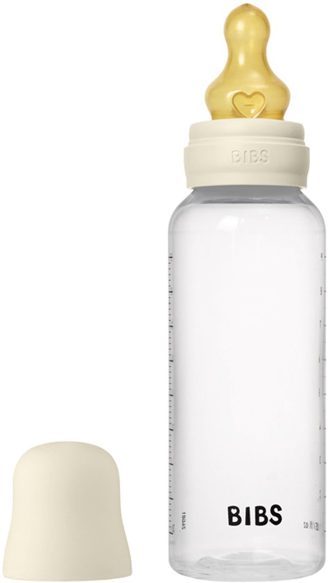 Bibs Fles - Medium Flow - 270 ml - Latex - Ivory