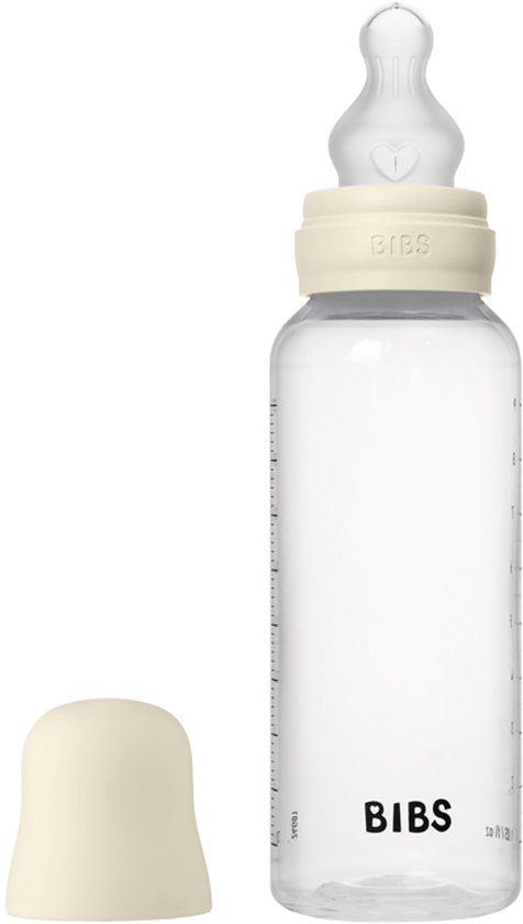 Bibs Fles - Medium Flow - 270 ml -Silicone - Ivory