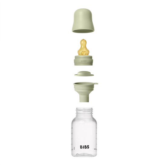 Bibs Fles - Slow Flow - 150 ml - Latex - Sage van Merkloos