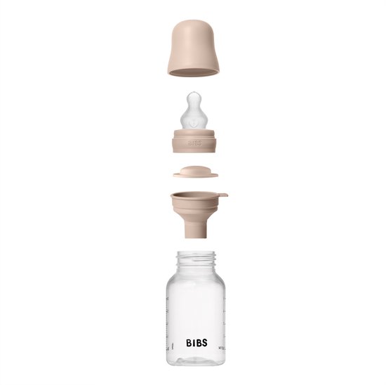 Bibs Fles - Slow Flow - 150 ml - Silicone - Blush van Merkloos