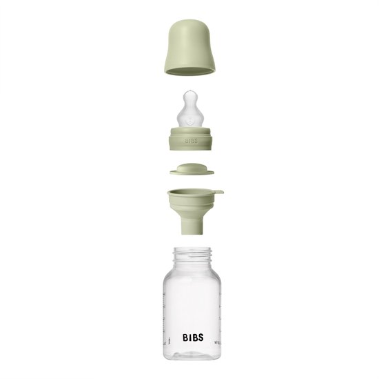 Bibs Fles - Slow Flow - 150 ml - Silicone - Sage van Merkloos