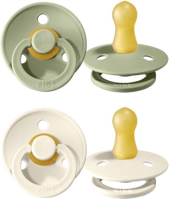 Bibs - Fopspeen - Ivory/Sage - 2 stuks - Stage 2 van Bibs