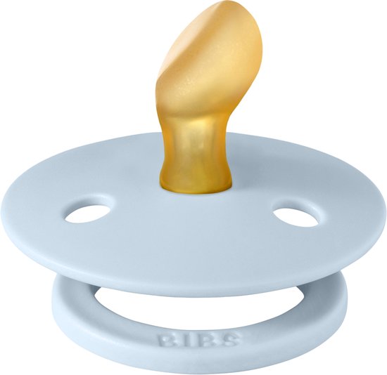 Bibs Fopspeen Latex Anatomical Baby Blue Size 2 van BIBS