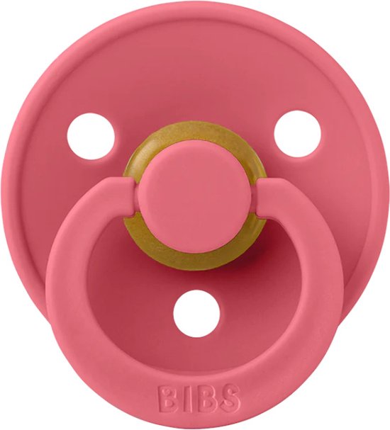 Bibs Fopspeen Latex Anatomical Coral Size 1 van BIBS