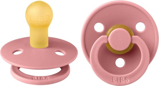 Bibs Fopspeen Latex Round 0-6mnd Dusty Pink van Bibs