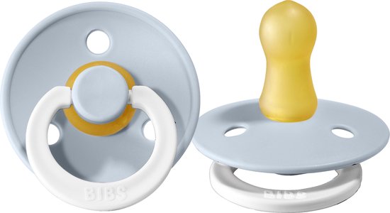 Bibs fopspeen - maat 1 0-6 maanden - 1 stuk - baby blue glow in the dark van BIBS