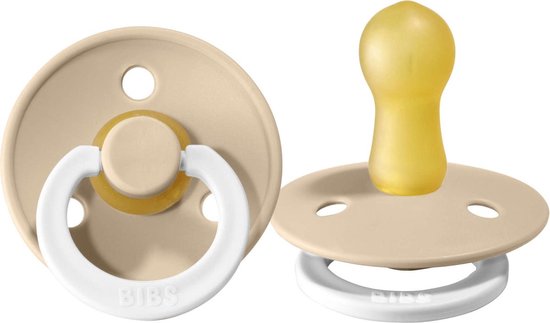 Bibs fopspeen - maat 1 0-6 maanden - 1 stuk - vanilla glow in the dark van Bibs