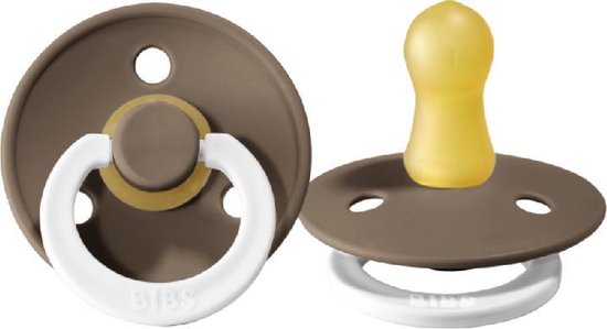 Bibs fopspeen - maat 2 6-18 maanden - 1 stuk - dark oak glow in the dark van Bibs