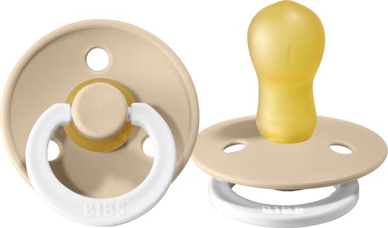Bibs fopspeen - maat 3 18-24 maanden - 1 stuk - vanilla glow in the dark van Bibs