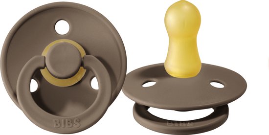 Bibs Fopspeen Round 0-6mnd Dark Oak van BIBS