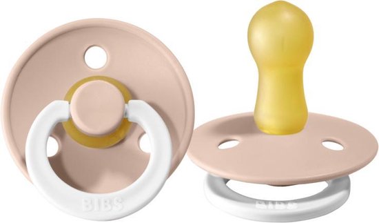 BIBS fopspeen | T2 6-18 maanden |Glow in the dark Blush 2 stuks ! van Bibs