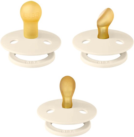 Bibs - Fopspeen - Try It Collection - Maat 1 - 3 stuks - Ivory van BIBS