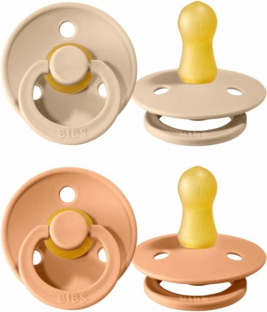 Bibs - Fopspeen - Vanilla/Peach - 2 stuks - Stage 2 van Bibs