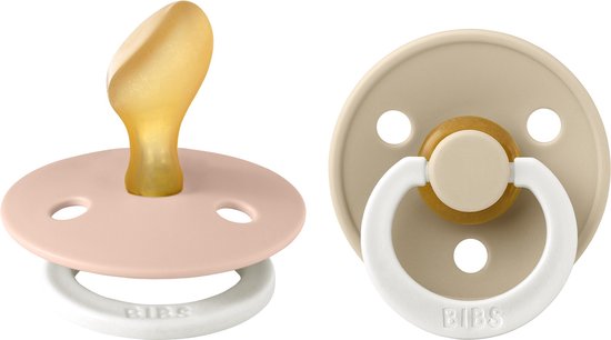 BiBS - Glow in the Dark - Maat 1 - Fopspeen - Anatomisch - Blush Glow / Vanilla Glow van Bibs