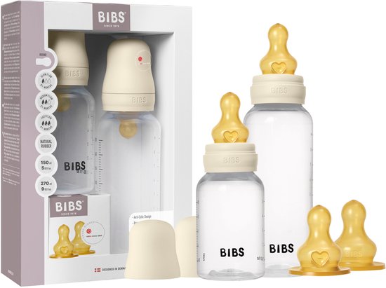 Bibs Grow and Flow Flessenset - 150 ml/270 ml - Latex - Ivory van Merkloos