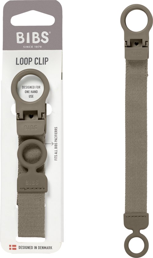 BIBS Lus-speenclip - Soepele, veilige bediening met één hand, past op alle BIBS en de meeste merken, machinewasbaar, slank profiel voor comfort, leeftijd 0+ - Dark Oak