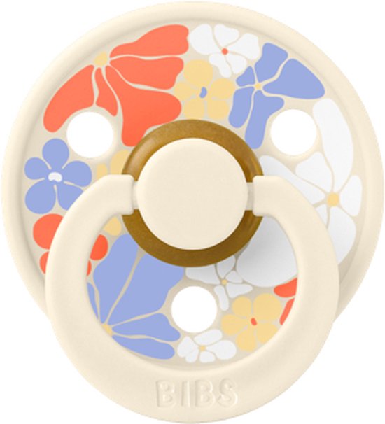 BIBS Studio Colour Flower Child - Ivory , maat 2 6-18 maanden van Bibs