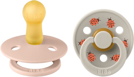 BiBs Studio Colour Fopspeen - Rond - 2 Stuks - 18+ Mnd - Ladybug Blush Mix van Merkloos