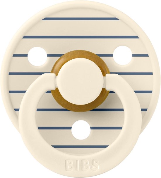 BIBS Studio Colour Pin Ivory/Steel Blue, maat 1 - 0-6 maanden van Bibs