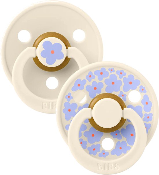 BiBs Studio Jasmin Fopspeen - 0-6 Mnd - 2 Stuks - Ivory Mix van BIBS