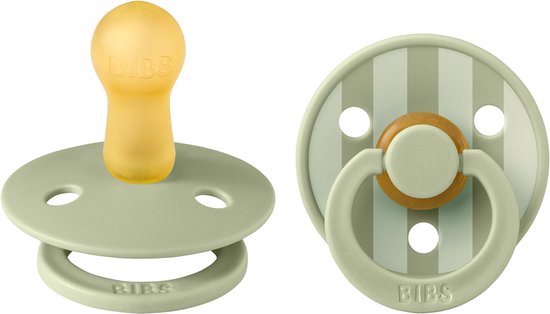BiBs Studio Pin Fopspeen - 6-18 Mnd - 2 Stuks - Sage Mix van Bibs