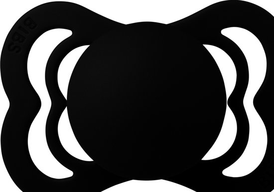 BIBS Supreme Fopspeen - Maat 2 6-18 maanden - Latex – Black van Bibs