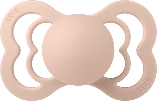 BIBS Supreme Fopspeen - Maat 2 6-18 maanden - Silicone – Blush van Bibs