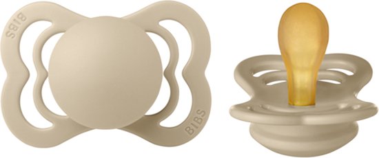 BIBS supreme speen | vanilla natuurrubber | T1 0-6 maanden van Bibs