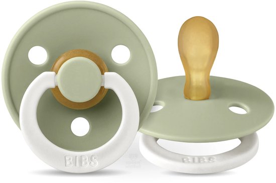BIBS symmetrisch maat 1 - 0-6 maanden - Sage Glow fopspeen