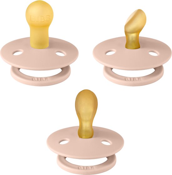 Bibs Try-it 0-6 mnd Blush 3 Stuks Fopspenen 81342 van Bibs