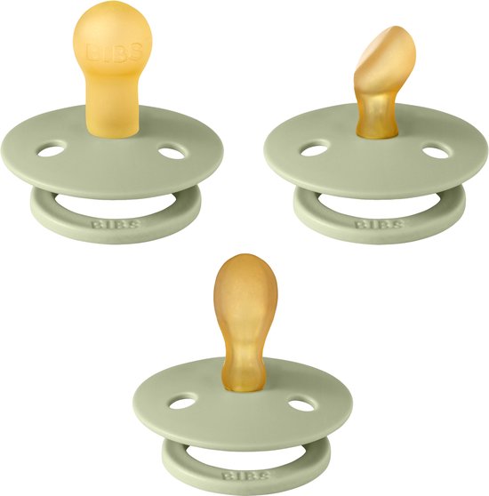 Bibs Try-it 0-6 mnd Sage 3 Stuks Fopspenen 81341 van Bibs