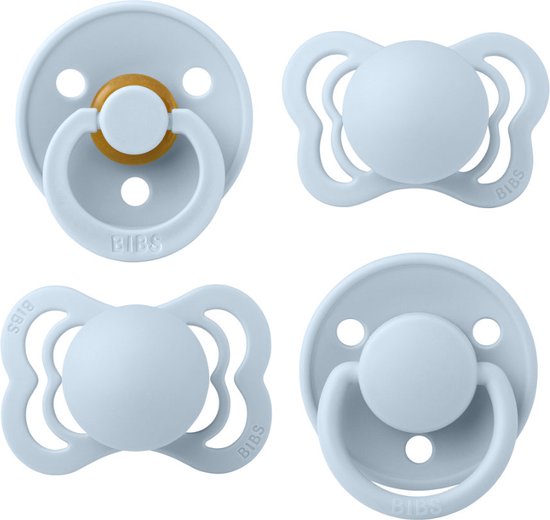 BiBS - Try it Collection - Fopspenen Fase 1 - Baby Blue - 4 stuks van Bibs